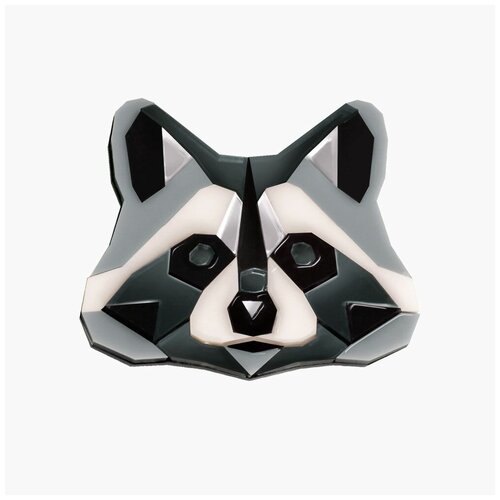 Брошь Енот / Raccoon, brooch, Pt