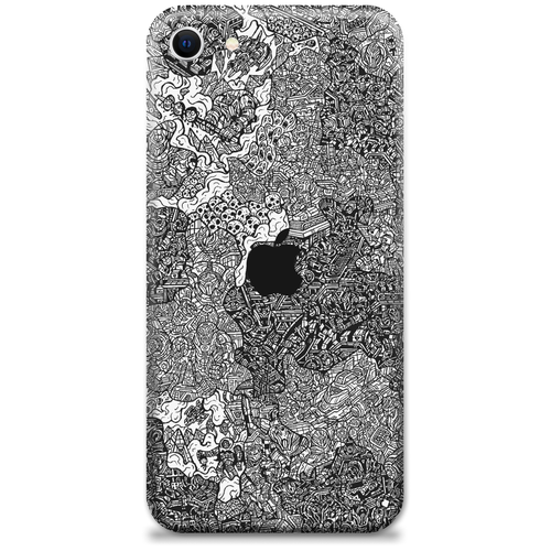 фото Чехол-наклейка виниловый skinz для iphone se 2020 charred robot