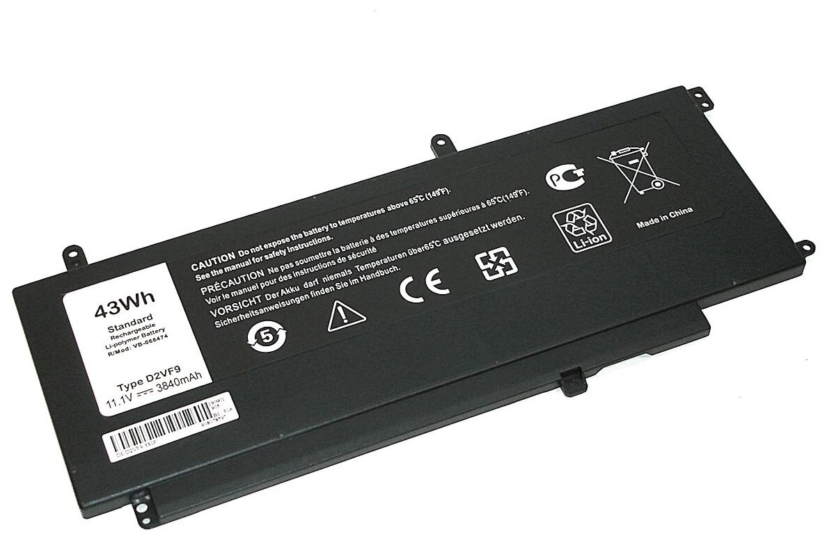 Аккумулятор OEM (совместимый с 04P8PH, G05H0) для ноутбука Dell Inspiron 7547 11.1V 43Wh (3400mAh) черный