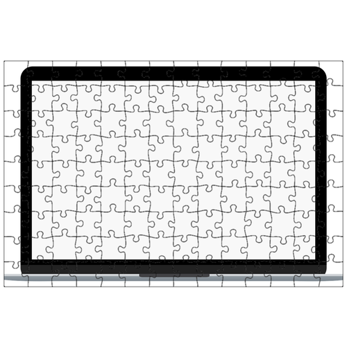 фото Магнитный пазл 27x18см."macbook, ноутбук, манзана" на холодильник lotsprints