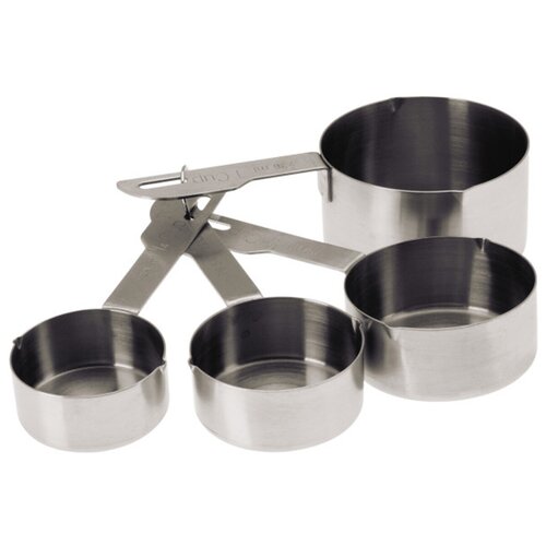 Емкость мерная комплект 4 штуки 59мл, 78.5мл, 118мл, 236мл нержавеющая сталь
