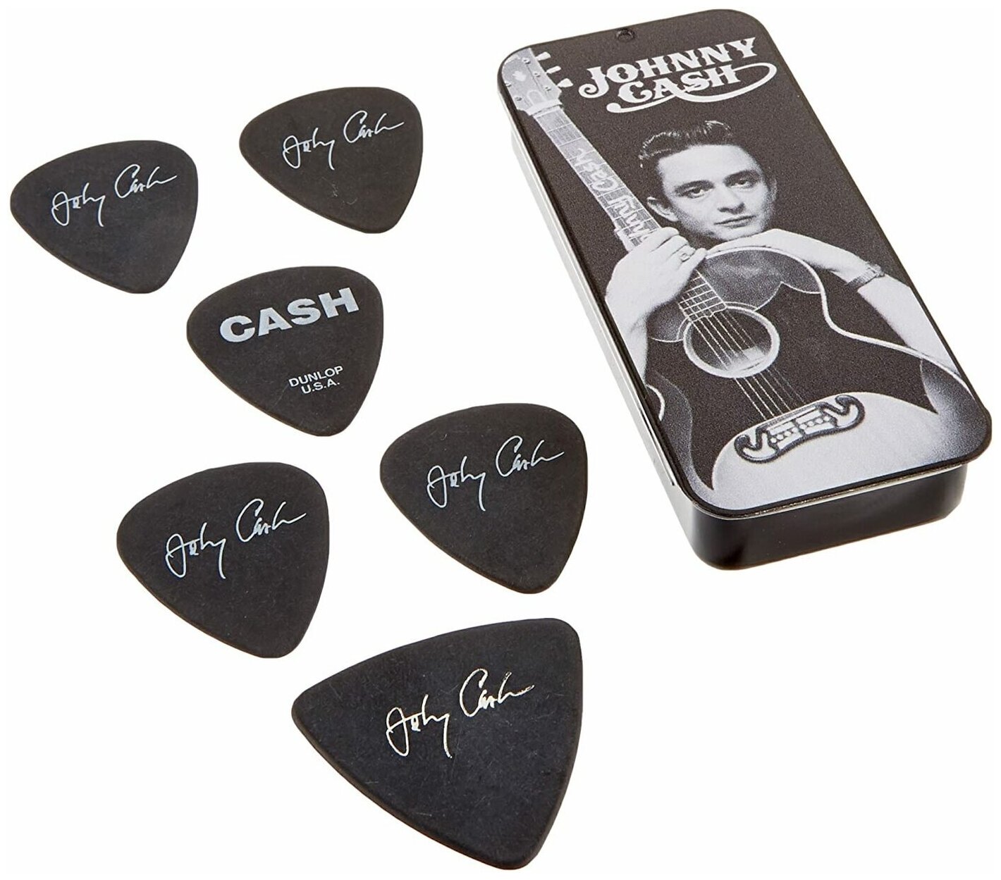 Набор медиаторов Johnny Cash Memphis, (6шт. в коробочке) толщина 0,8 мм