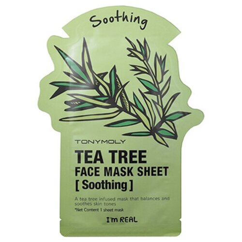 TONYMOLY I'm TEA TREE Mask Sheet Skin Soothing Тканевая маска для лица с экстрактом чайного дерева 21 гр