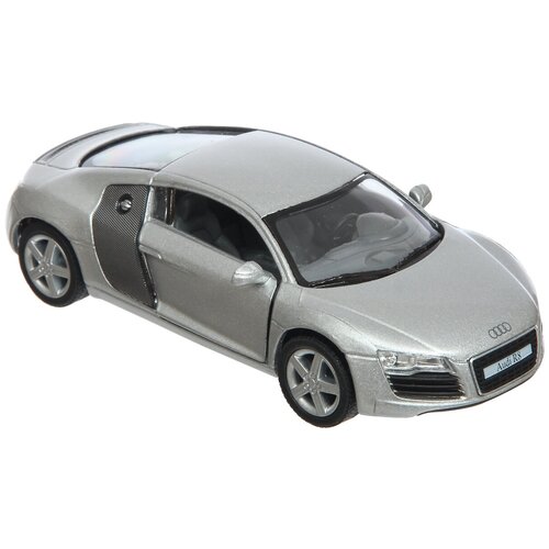 Kinsmart Модель автомобиля Audi R8 серебристая машинки игрушки машина kinsmart lexus is300 металлическая инерционная 1 36 машинка металлическая