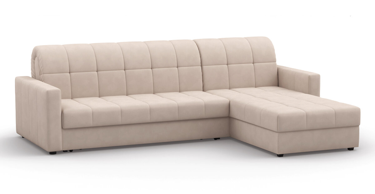 фото Угловой диван Цвет Диванов Инсбрук NEXT 155 K-3 с оттоманкой макси 276 угловой Серо-синий