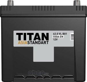 Аккумулятор TITAN ASIA STANDART D23 62 А/ч ОБР 230x175x221 EN520 А 4607008886962