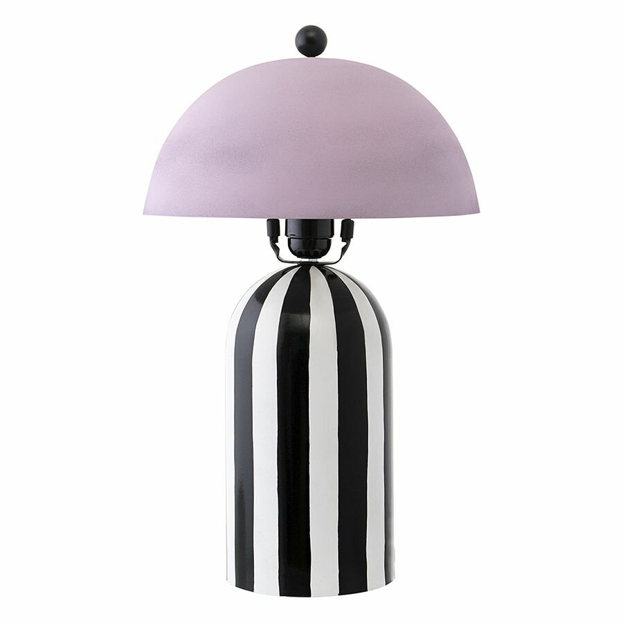Светильник настольный Anniken, d25х38 см, черный/белый/лиловый