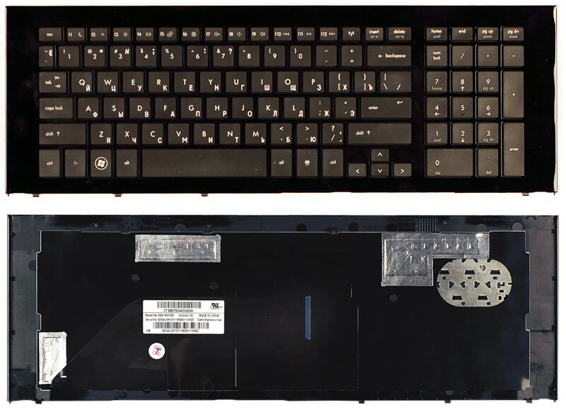Клавиатура для HP Probook 4720S черная с рамкой
