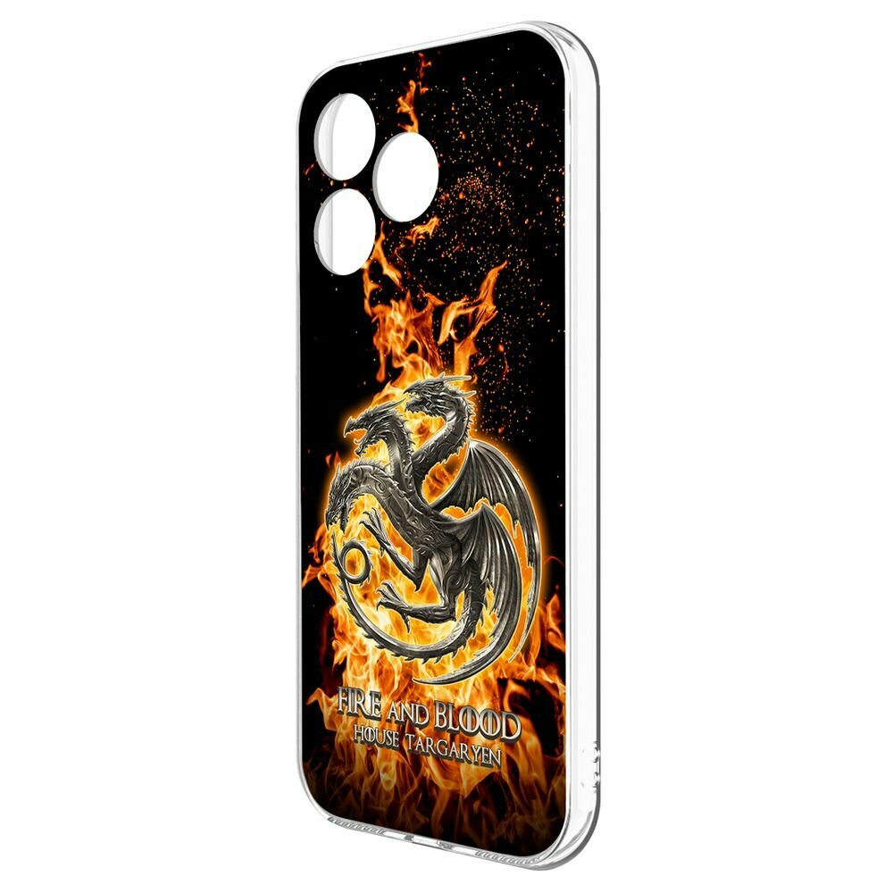 Чехол-накладка Krutoff Clear Case Игра Престолов Дом Таргариен для Realme Note 50 — фото 1
