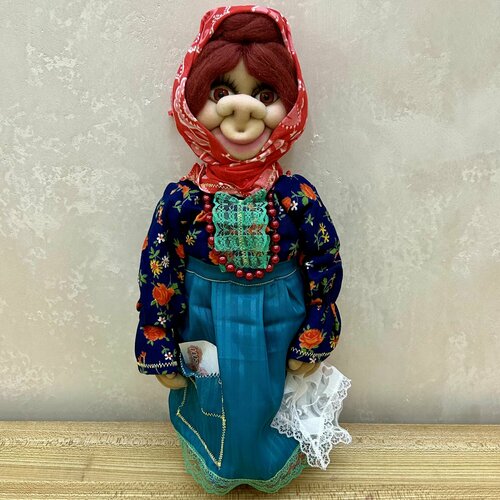 Бабка Домовиха, кукла-оберег ручной работы 50 см