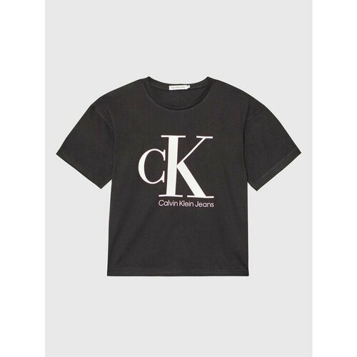 Футболка Calvin Klein Jeans, размер 14Y [METY], черный футболка calvin klein jeans размер 14y [mety] черный