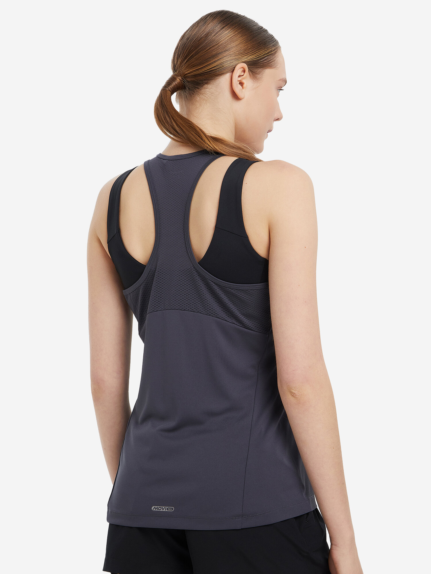 Майка спортивная Demix W D Fitness Graphic Tank, размер 44, темно-серый — фото 1