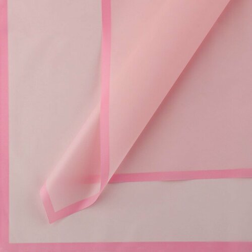 Плёнка для цветов матовая упаковочная «Кайма» розовый + сирен.-роз 0,5х9 м