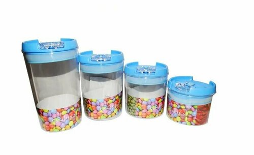Набор вакуумных банок для хранения 4 шт Edenberg пластиковые емкости для сыпучих продуктов