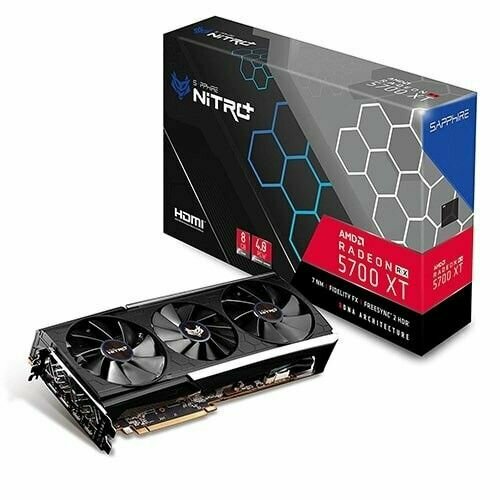 Видеокарта Sapphire AMD Radeon RX 5700 XT NITRO+ 8ГБ видеокарта sapphire radeon rx 480 4gb nitro