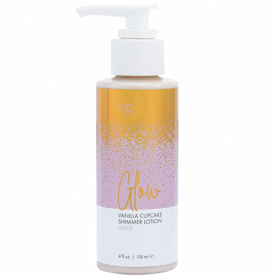 Мерцающий лосьон для тела CG GLOW Vanilla Cupcake Shimmer Lotion с золотыми блестками (цвет не указан)