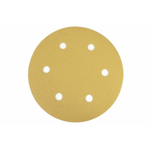 Шлифовальный круг Желтый 225 мм на липучке 100шт 6 отверстий