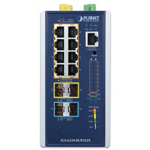 Коммутатор свитч PLANET IGS-6329-8UP2S2X 110160₽