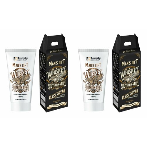 Family Cosmetics Шампунь- гель 2 в 1 Man's Gift, в подарочной упаковке, 150 мл, 2 шт