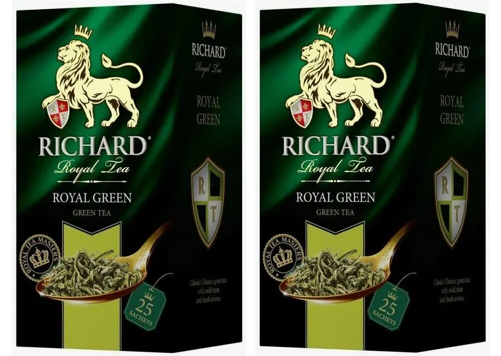 Чай зеленый Richard Royal Green 25 пакетов - 2 шт