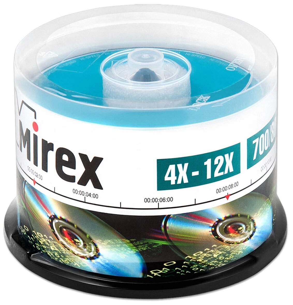 Диск CD-RW Mirex 700 Mb, 12х, Cake Box (50), (50/300)