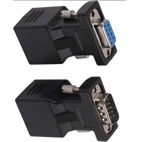 Кабель RS232 9F-9M KS-443 адаптер по RJ45 удлинитель COM порта до - 15 метров