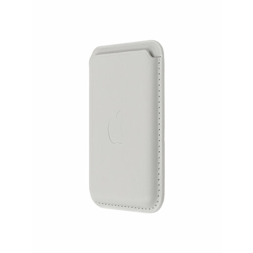 Картхолдер Magsafe Wallet Кожаный для iPhone Белый кожаный чехол бумажник для карт и визиток magsafe leather wallet темно зеленый для apple iphone 12 mini 12 pro 12 pro max 13 pro