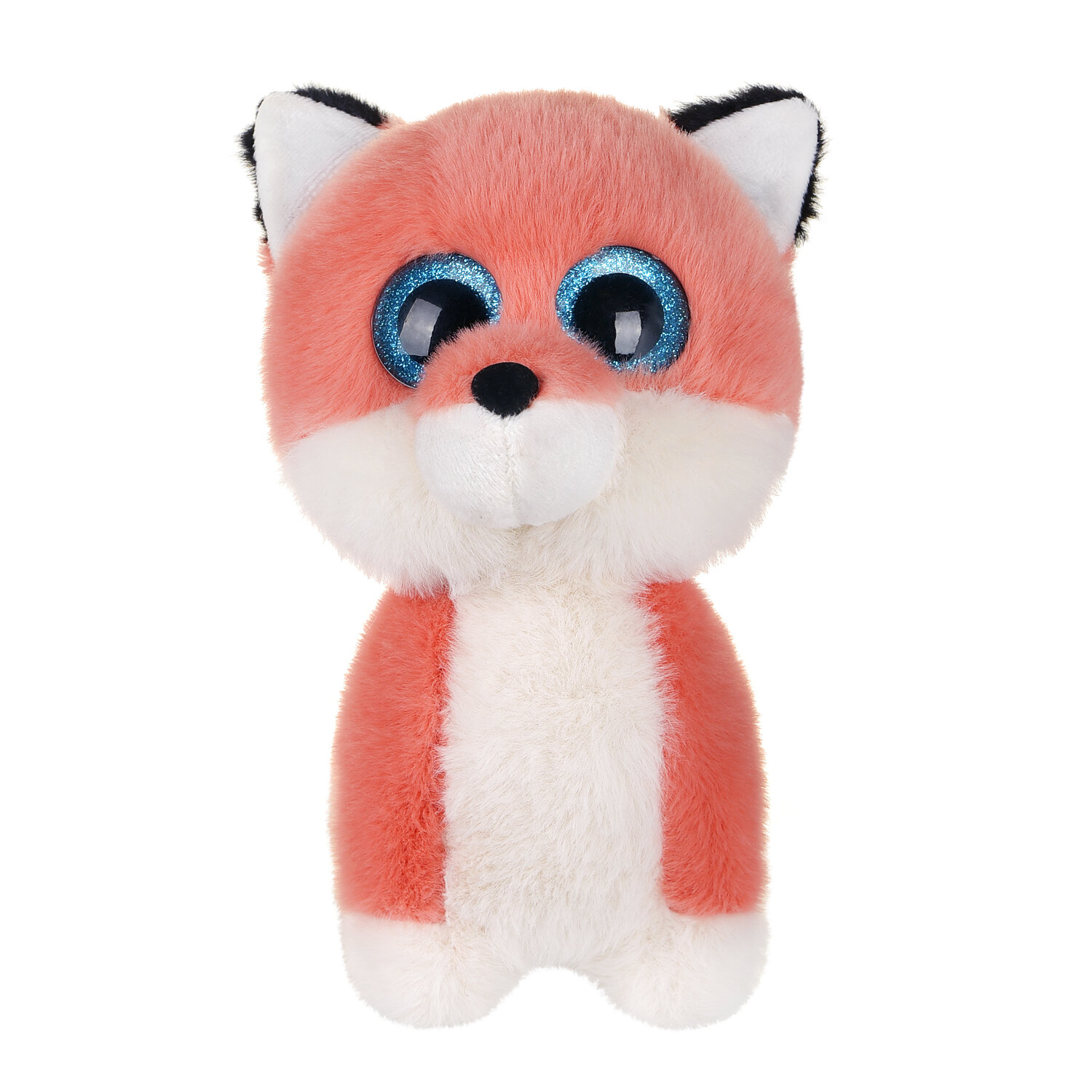 Лисичка рыжая, с блестящими глазами, 18см M4971