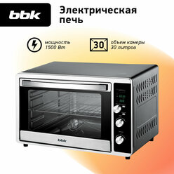 Мини-печь Bbk OE3073DC черный/серебро