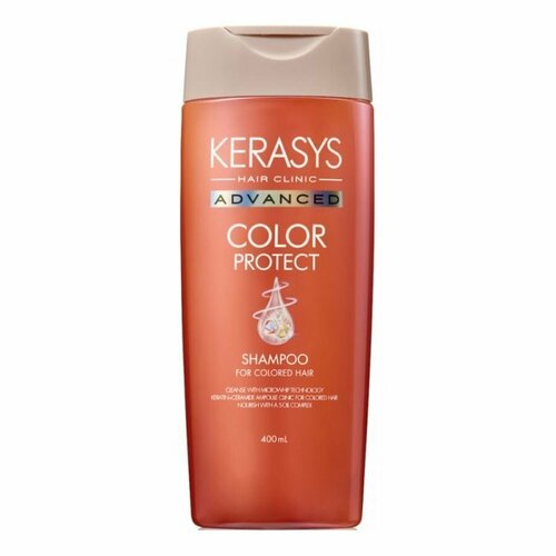 KeraSys Ампульный шампунь защита цвета окрашенных волос / Advanced Color Protect, 400 мл кондиционер для волос ампульный kerasys защита цвета для окрашенных волос 400 мл