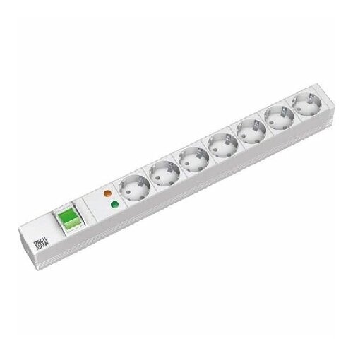 Удлинитель питания 19 дюймов несколько розеток 7 розеток с переключателем алюминий 333405 Bachmann 4016514014484 28450₽