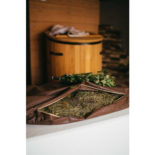 Матрас для бани Алтайские Травы 200*70 без основы коричневый