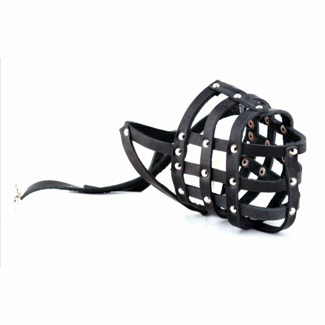 Вака Намордник кожаный для собак №5 объем 38см длина 12см