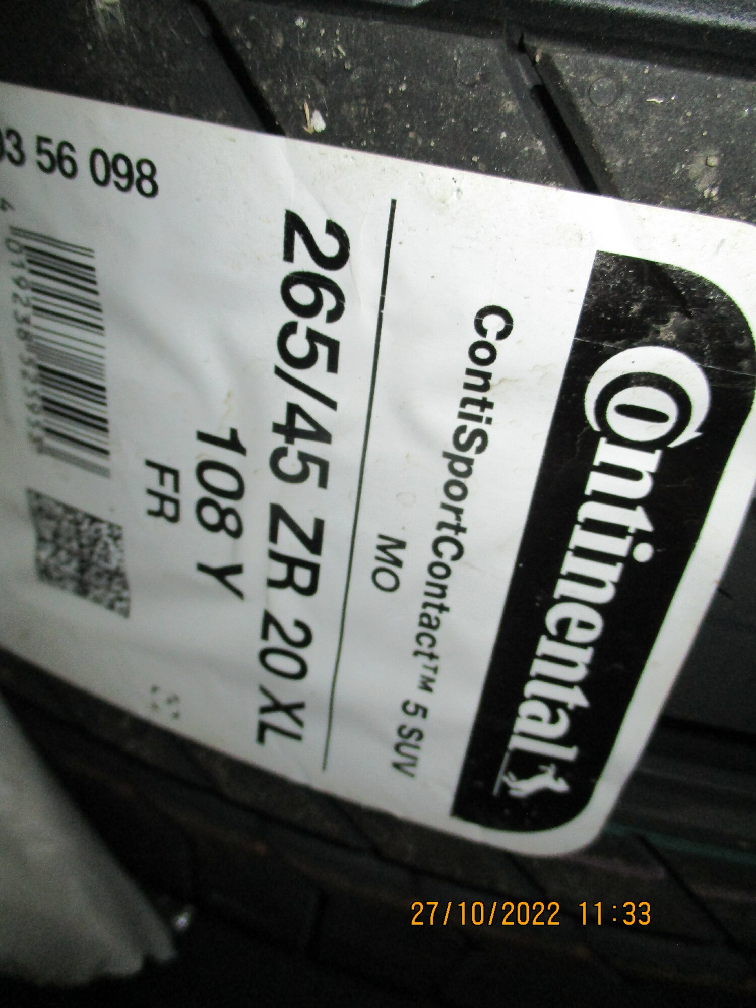 Шина Continental ContiSportContact 5 265/45/20 Mercedes 2654520Co