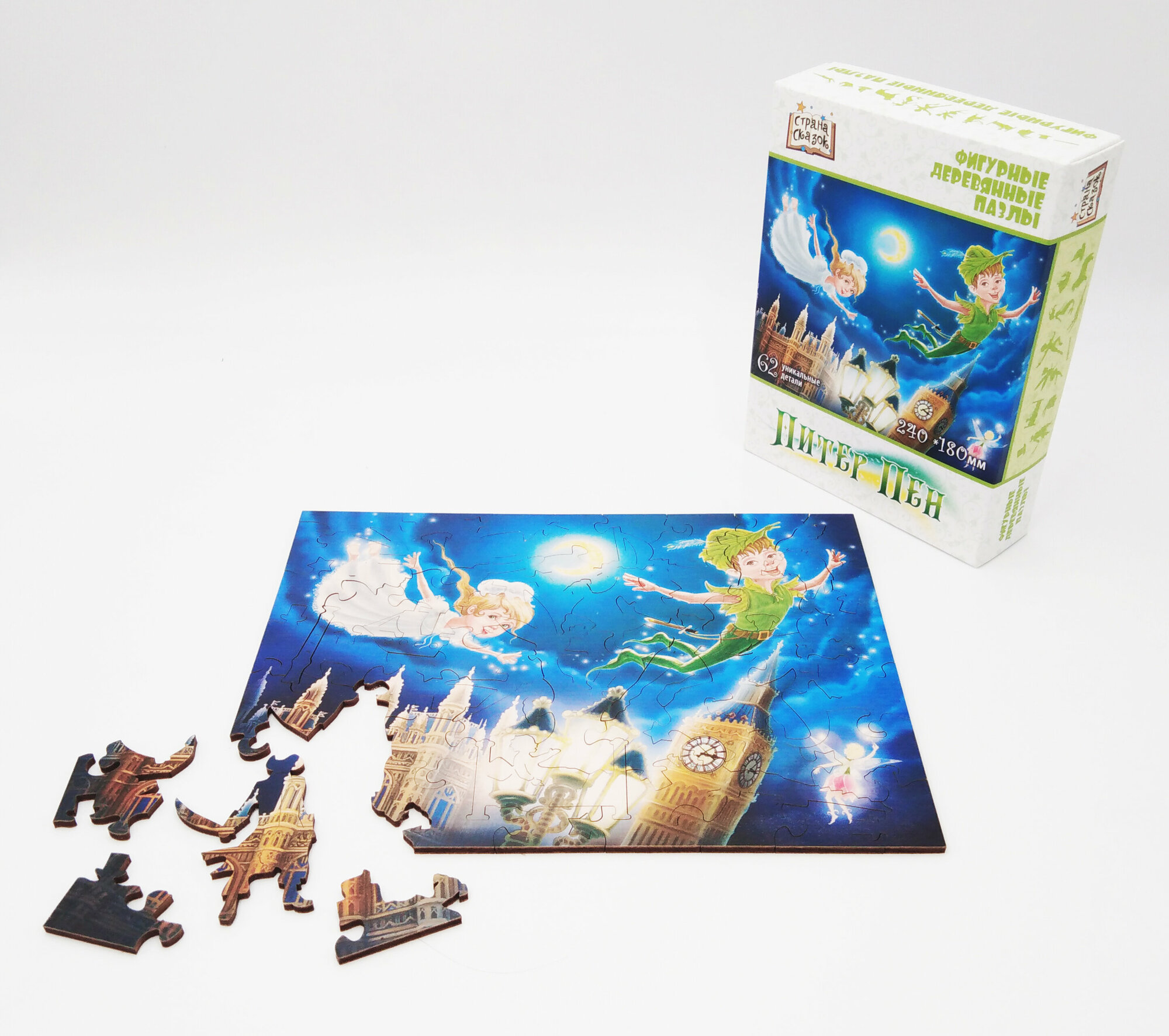 Страна сказок Фигурный деревянный пазл "Питер Пэн" арт.8229/8334 () /48