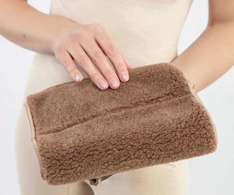 Изображение Пояс согревающий стрейч (верблюжья шерсть) WoolHouse, S (обхват талии 62-77) коричневый