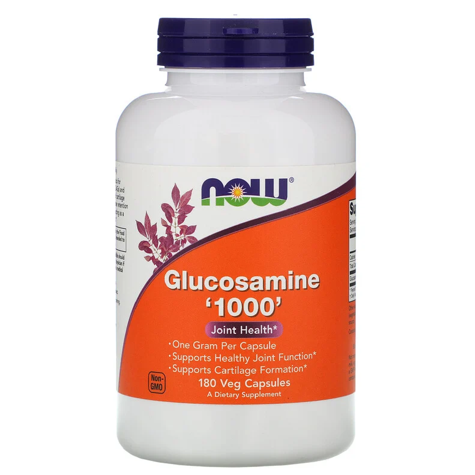 NOW Foods, Glucosamine 1000, Глюкозамин '1000', 180 растительных капсул