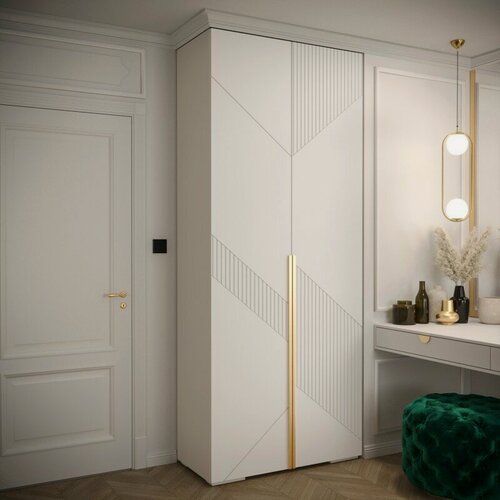 Изображение товара Шкаф распашной Нейс-1 Белый для одежды двухдверный 110*250*45