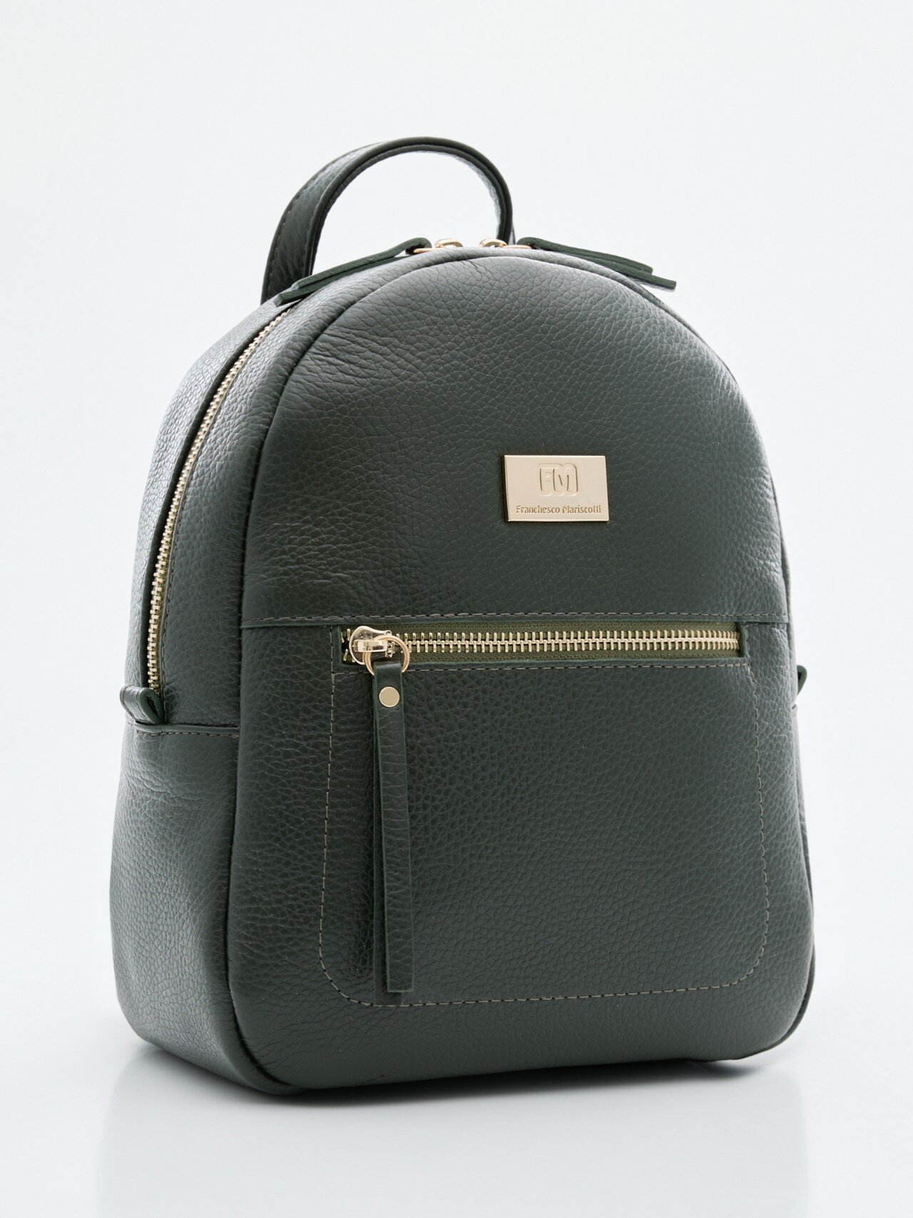 Рюкзак Franchesco Mariscotti, фактура зернистая, хаки — фото 1