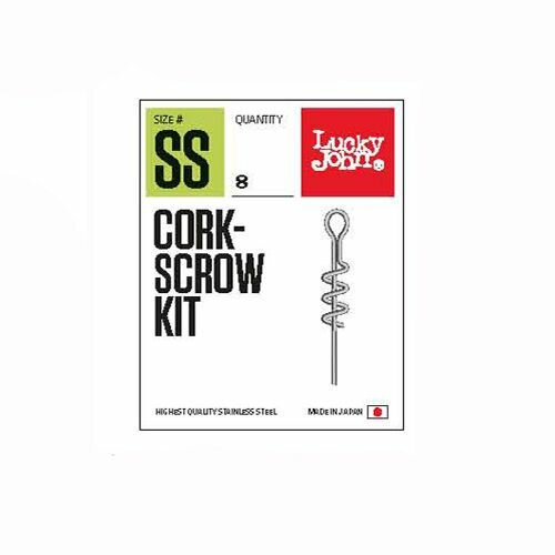 Спираль LUCKY JOHN PRO SERIES CORKSCROW KIT для крепл. силикон. приманок 7шт. (Разм. M)