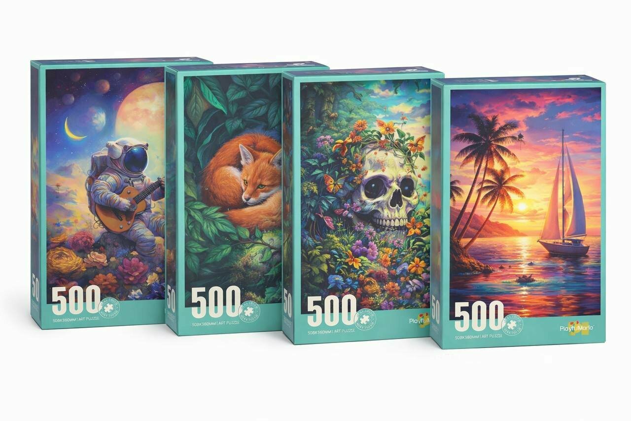 Игрушка-головоломка "Whimsical Balloon House Puzzle", 500 элементов — фото 1