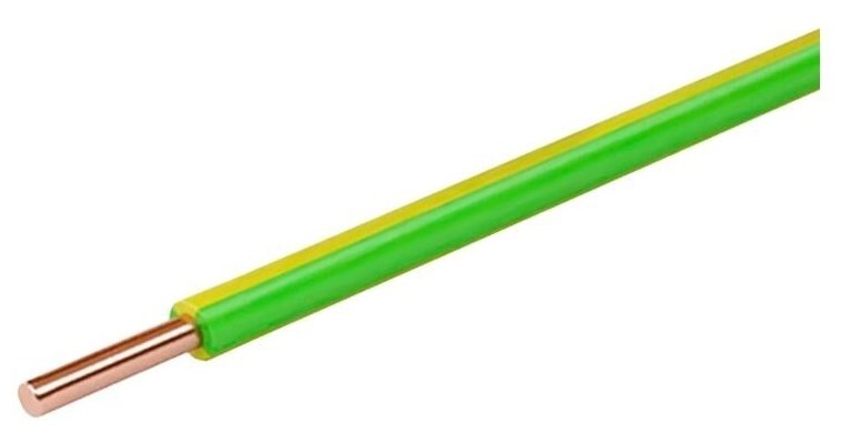 Провод однопроволочный ПУВ ПВ1 1х16 желто-зеленый смотка 3м