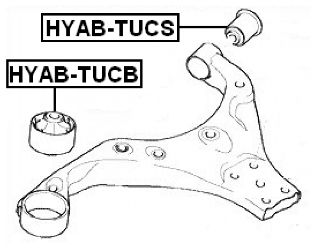 Сайлентблок задний переднего рычага Febest HYAB-TUCS