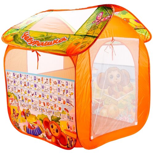 Купить Палатка Играем вместе Чебурашка с азбукой домик в сумке GFA-0055-R, оранжевый