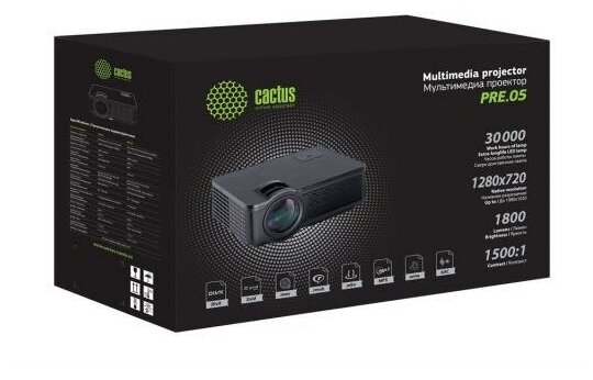 Проектор Cactus CS-PRE05BWXGA