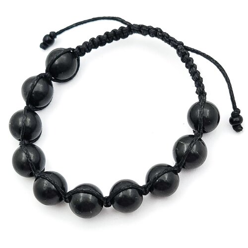 фото Браслет шамбала классический 10 мм, 15 размер планета шунгита