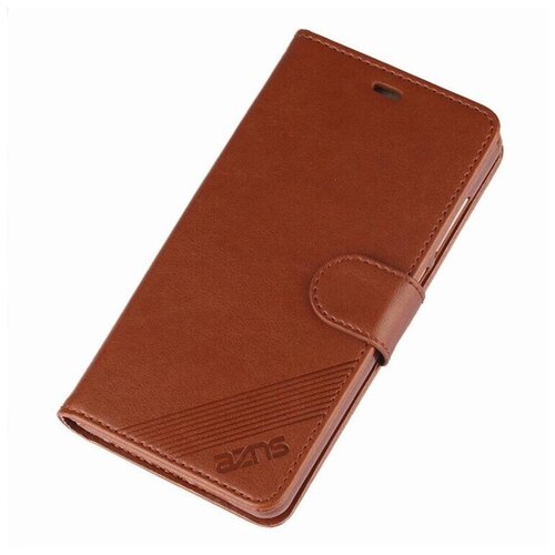 фото Чехол-книжка mypads для huawei honor 7x из качественной импортной кожи с подставкой застёжкой и визитницей коричневый