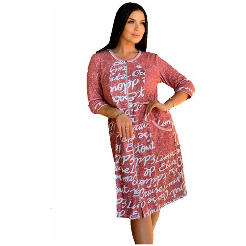 фото Халат женский "9088" 60р-р хаки махровый на молнии женская домашняя одежда больших размеров millenasharm