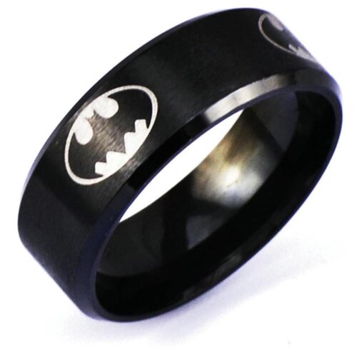 Кольцо черное Бэтман (Batman) (Размер 19,5) 2beMan цвет черный/серебристый