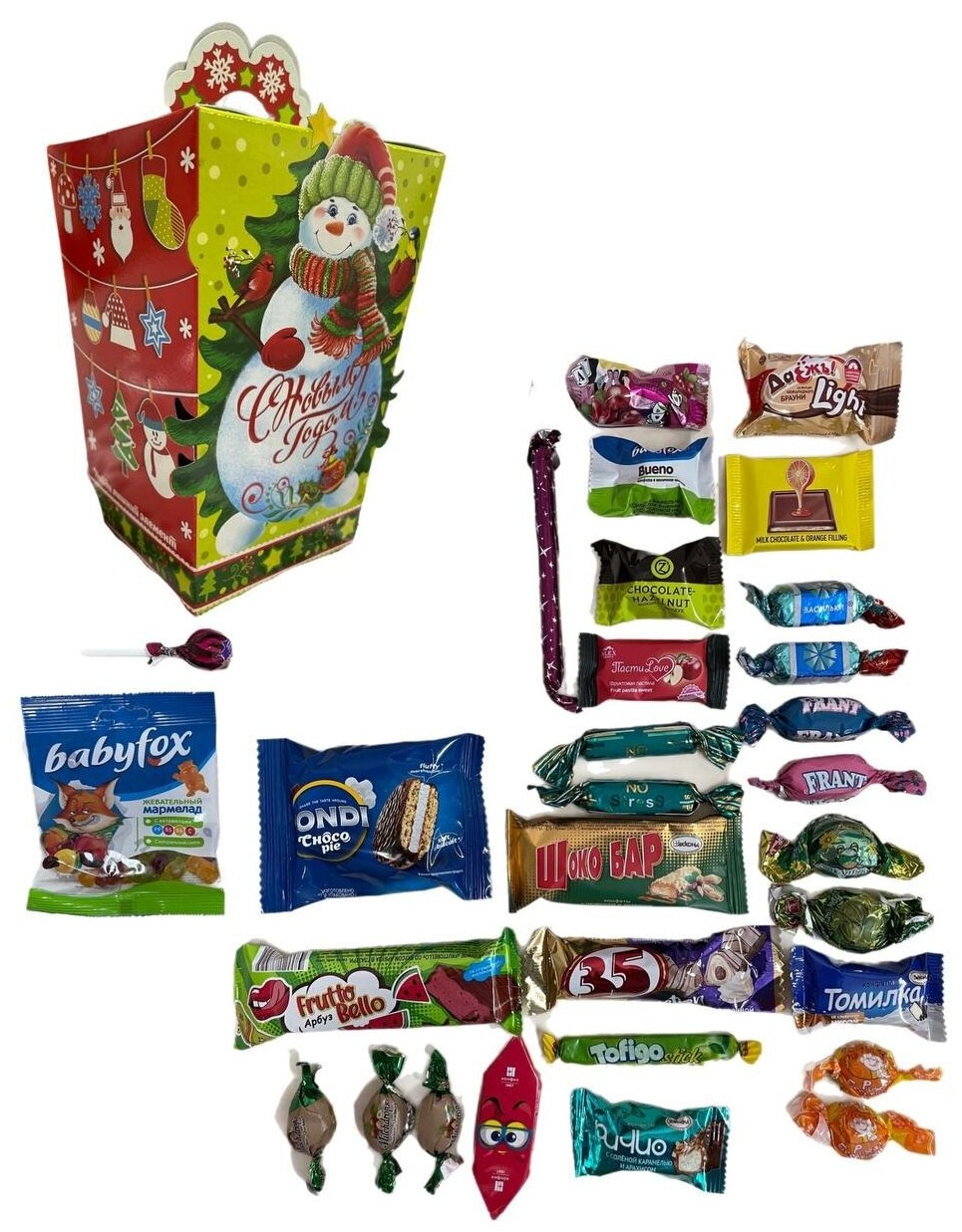 Подарочный набор конфет на Новый год "Новогодний", 500 грамм - фотография № 1
